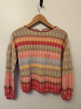 Sundance Multicolor Striped Crewneck Sweater